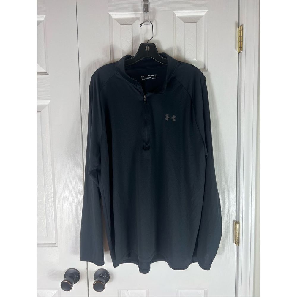 Under Armour Mens Black Heatgear 1/2 Zip Pullover